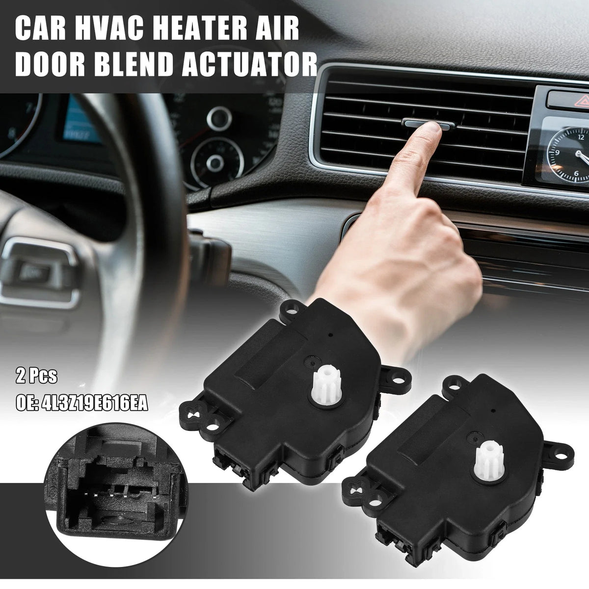 2 Pcs HVAC Heater Air Door Blend Actuator for Ford Escape (2008–2012) 767153096068