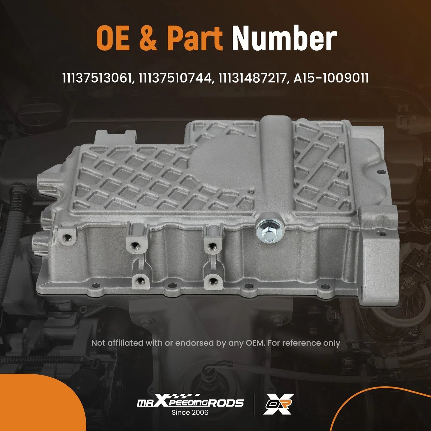 Oil Pan Assembly for Mini Cooper Base/S 1.6L (2002–2008) Direct Replacement