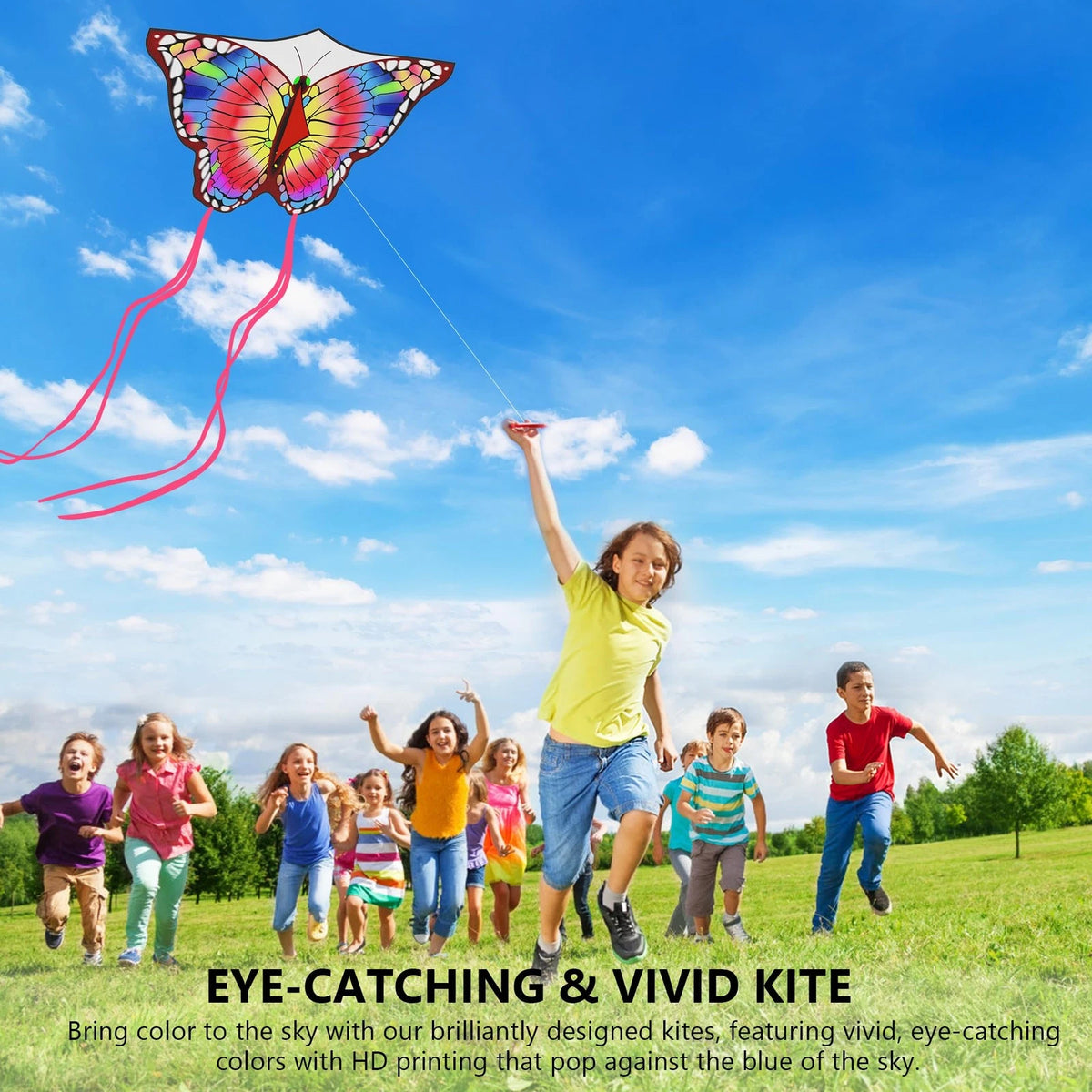 Butterfly Kite for Kids 4-8, 8-12 - Easy to Fly, Colorful Design
