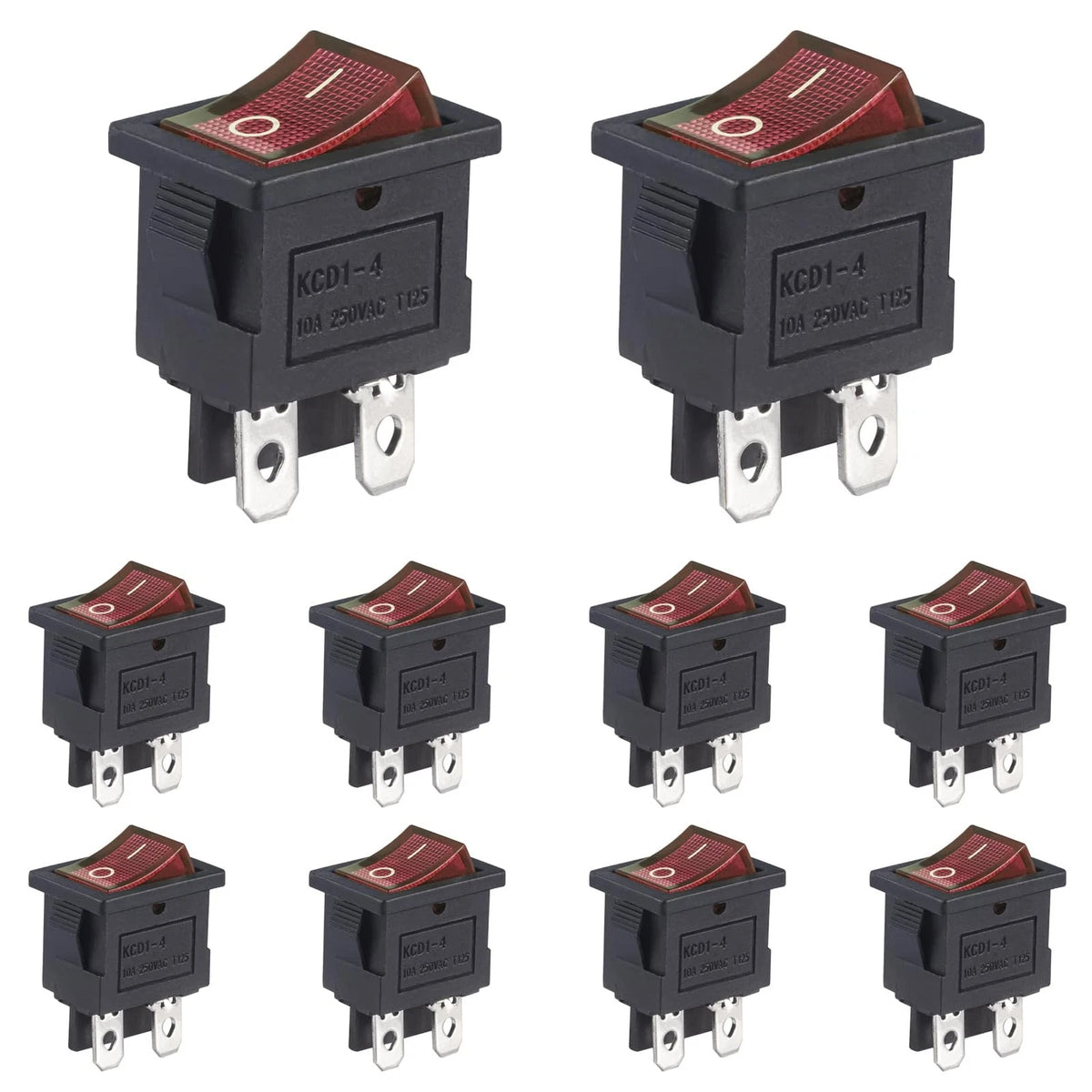 4 Pin Mini Rocker Switch for Various Applications (10A 250V AC)