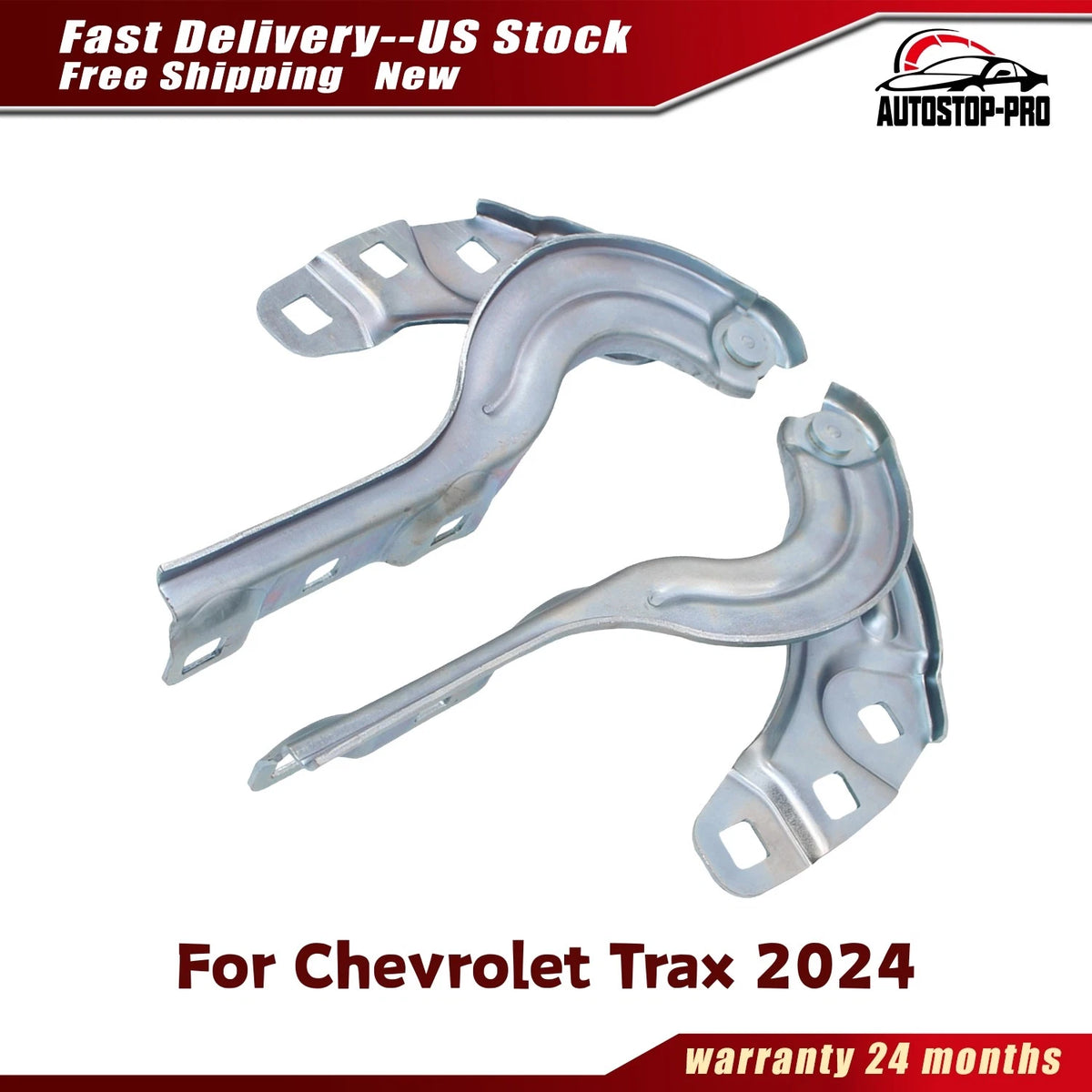 Set of 2 Bonnet Hinges for Chevy Trax (2024) - 42734515, 4273-4515, 42734516, 4273-4516