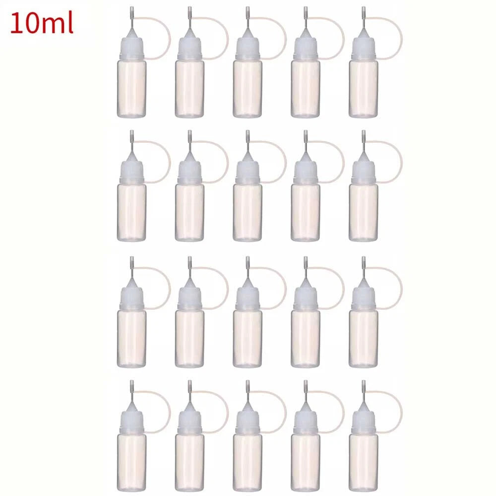 20PCS 10ml Needle Tip Glue Bottle Dropper for DIY Painting