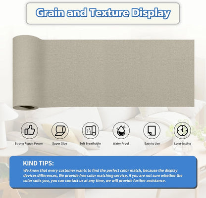 Canvas Repair Tape for Outdoor Gear (4" x 63", Grey)