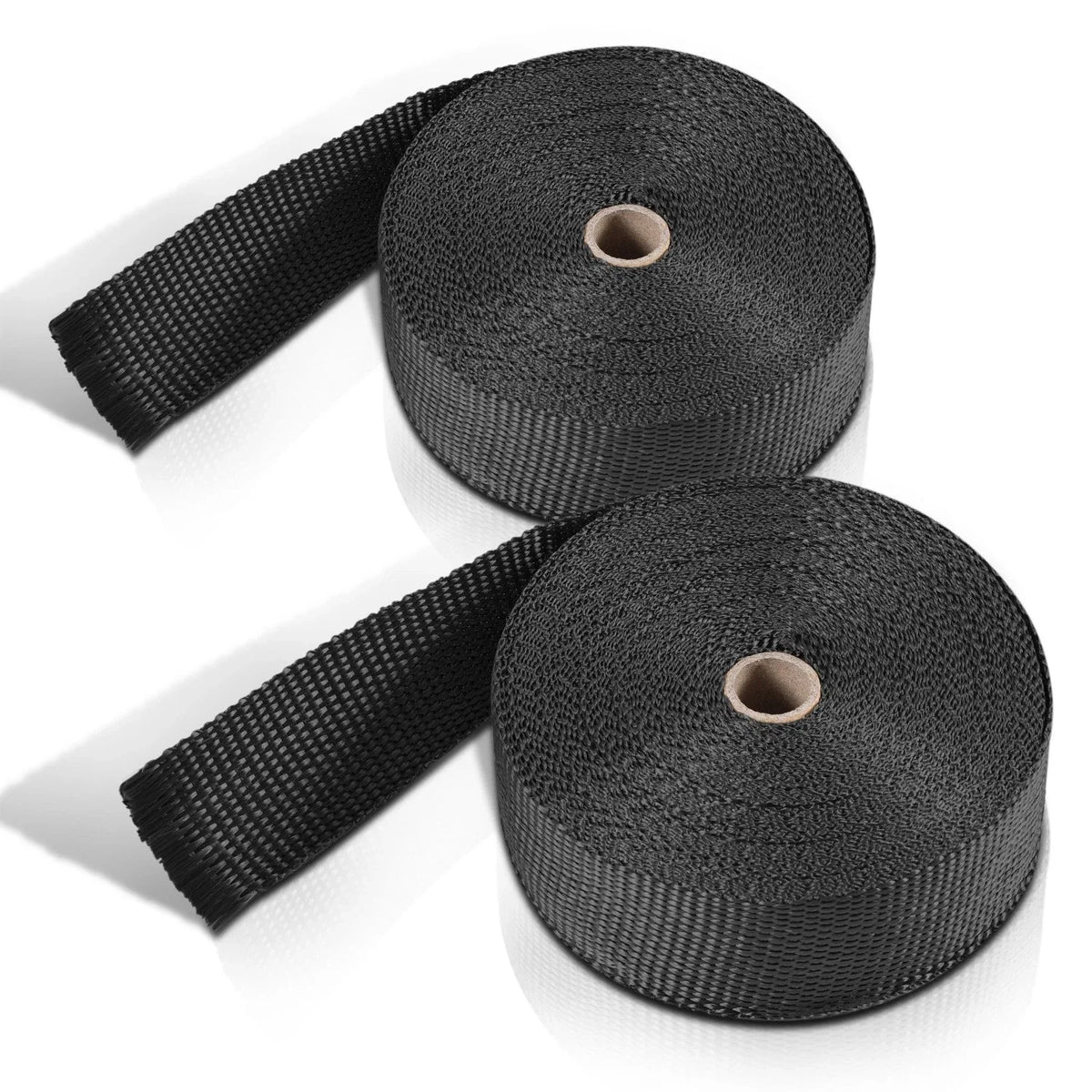 50FT 2" Fiberglass Exhaust Header Heat Wrap +10 Steel Ties for Universal