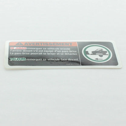 Trailer Warning Decal for Can-Am (704902916, 704902918)