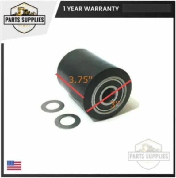 3" Poly Load Wheel for Pallet Jack (20mm ID Bearings)