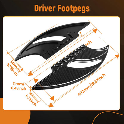 Floorboards Foot Pegs for Harley Softail, Dyna, Road King