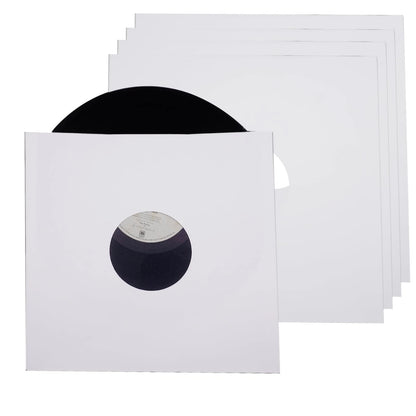 20 Pack Heavyweight White Kraft Paper Vinyl Inner Sleeves for 12 Inch Records