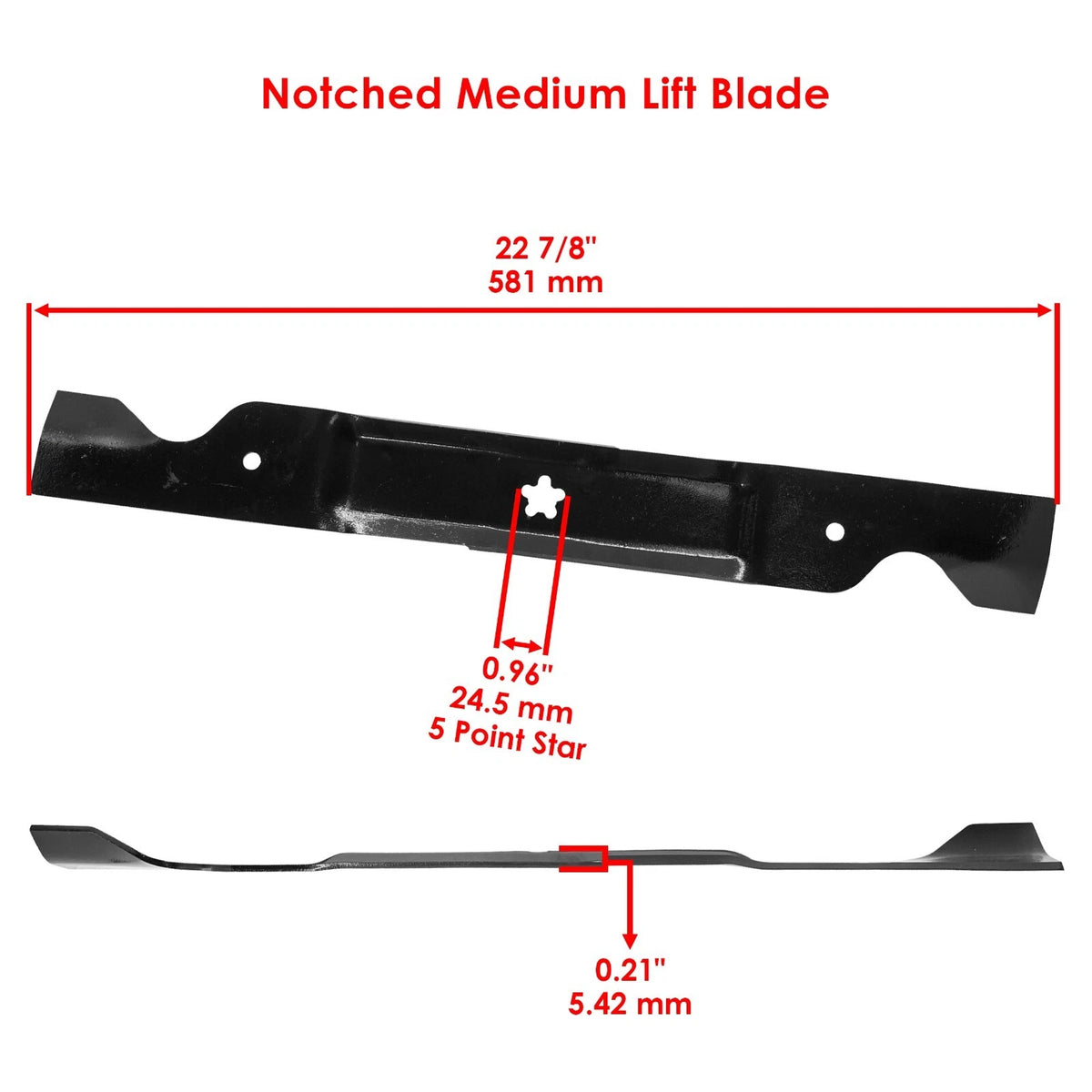 2 Deck Blades for Husqvarna YTH20K46 YTH21K46 (2010–2015) MB110+MB110 - LAR