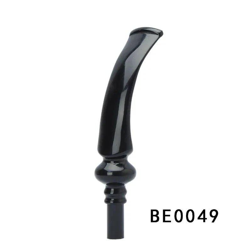 4X 3mm Curved Pipe Stem Acrylic Mouthpiece Replacement for Tobacco Pipe