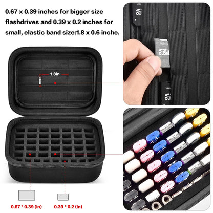 Set of 4 USB Flash Drive Cases for Organizing 44 Drives & 9 Cards