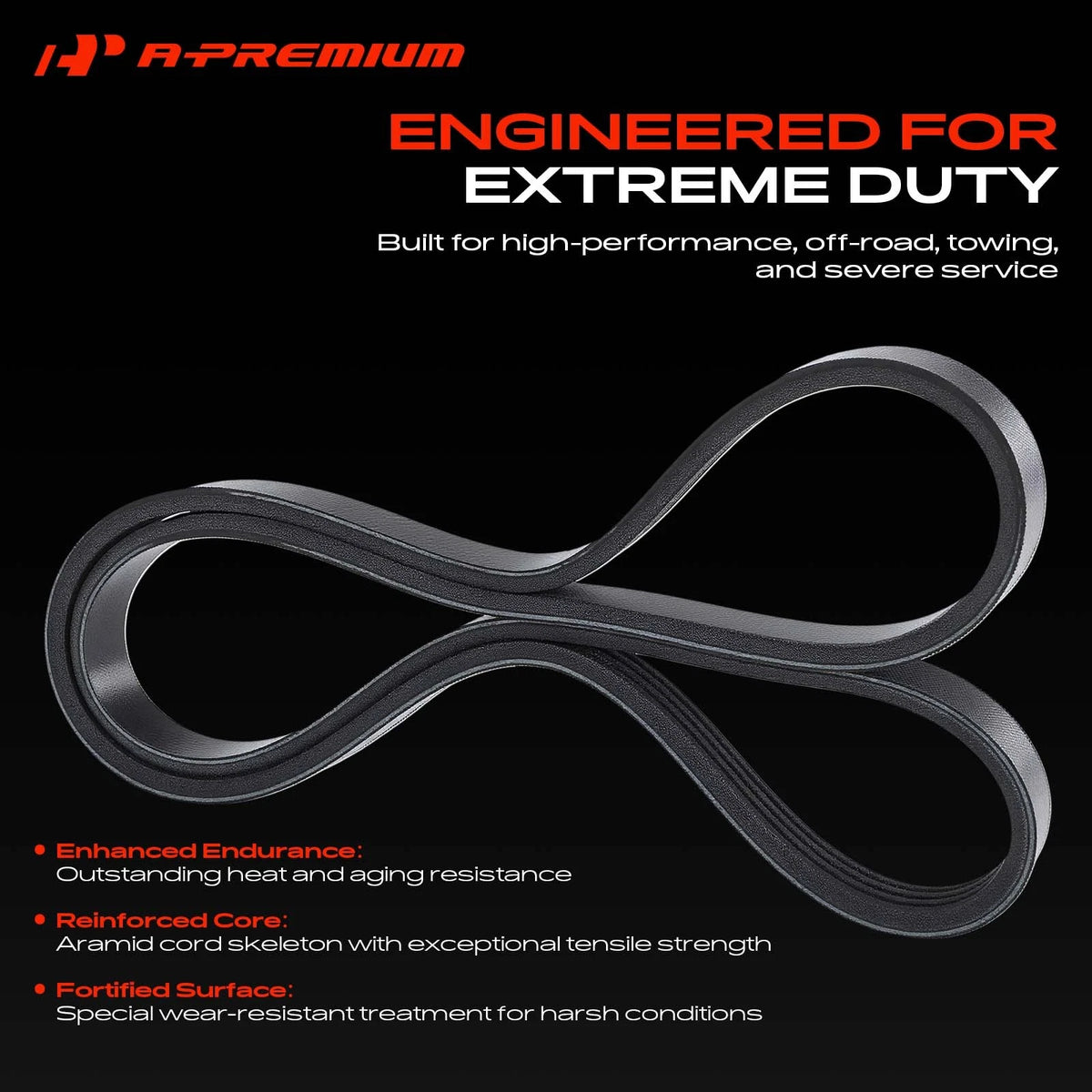 Serpentine Belt for Chevy Silverado 1500 GMC (0K2AA15908, 0K30C15909D)