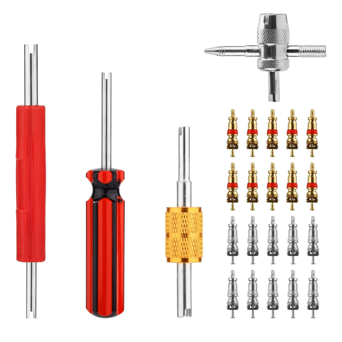 Set of 4 Tire Valve Repair Tools for Universal Use