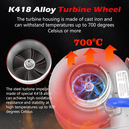 Turbo Charger TB2568 for Isuzu NPR (1995–1998) 3.9L 4BD2 94052836 94052838