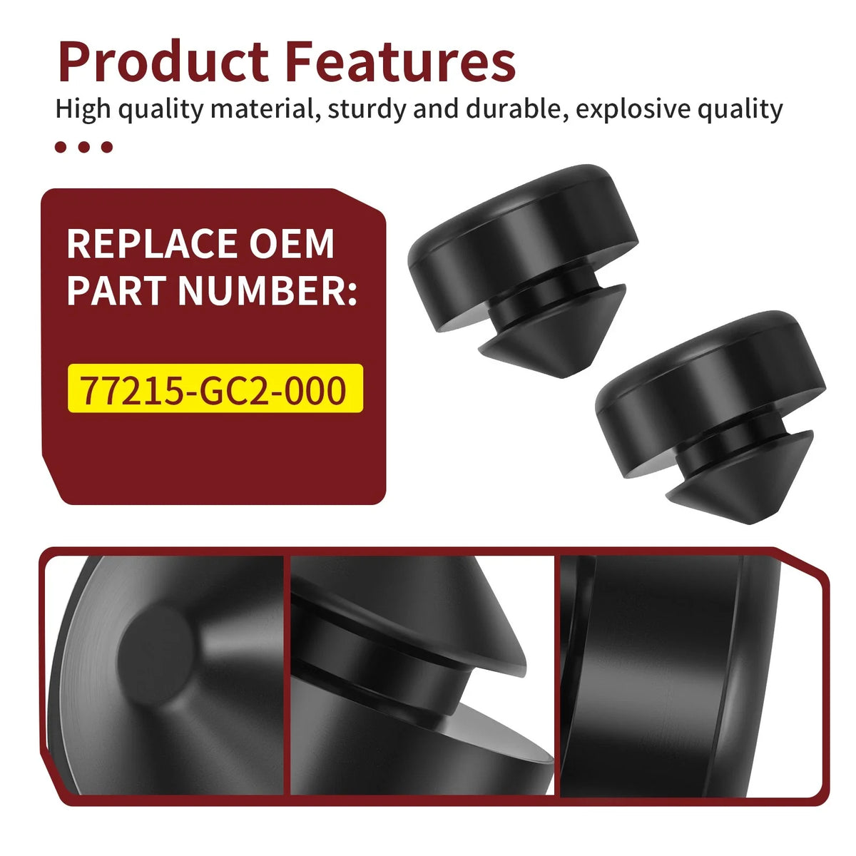 Rubber Cushion for Honda ZB50 CB50R CBR1000F CRF230M (Part No. 77215-GC2-000)