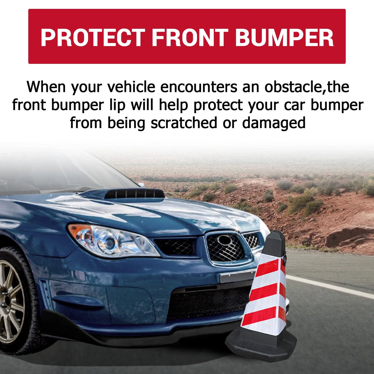 Front Bumper Lip Spoiler Splitter for Subaru Impreza WRX STI (2006–2007)