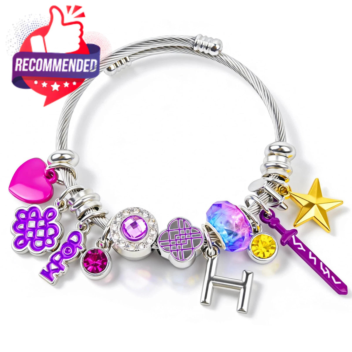 Kpop Bracelets Charm Bracelet for One Size (Colorful)