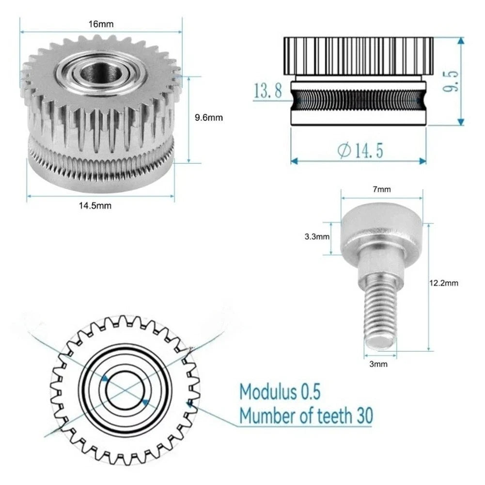 Stepper Motor for 3D Printer Repair (Fit Extruder Gear Dual Drive)