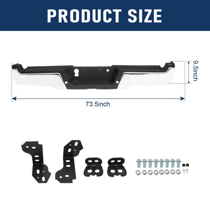 Chrome Rear Bumper Assembly for Ford F-250 F-350 SuperDuty (2017–2022)