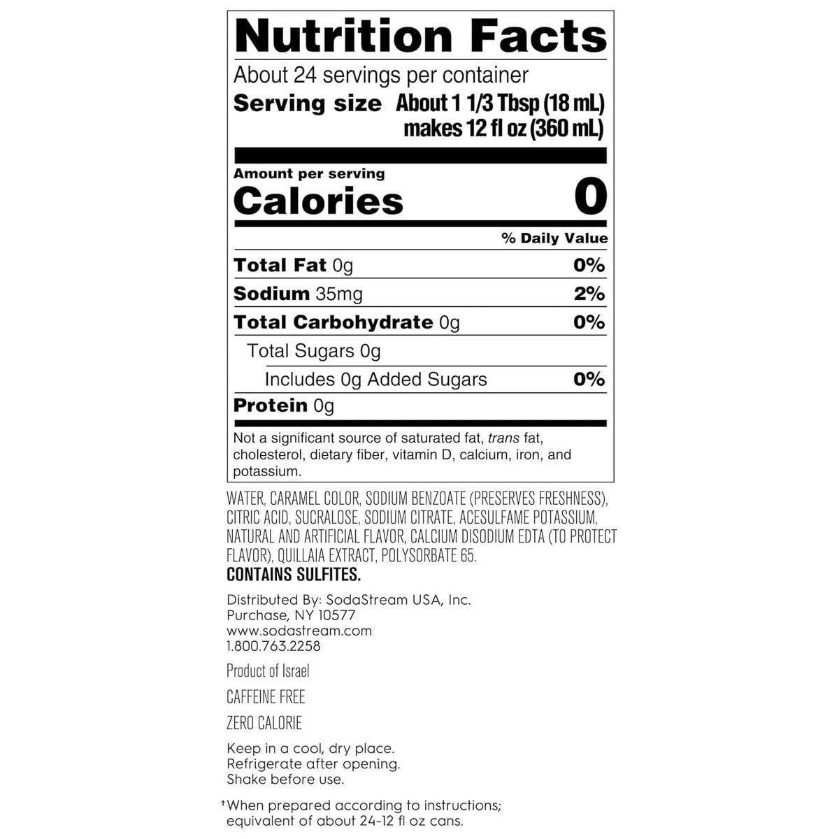 Set of 4 SodaStream Root Beer Zero Sugar Drink Mix (440ml)