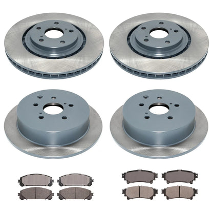 DuraGo Brake Pad Kit & Rotor Set for Highlander RX350 Sienna (2001–2020)