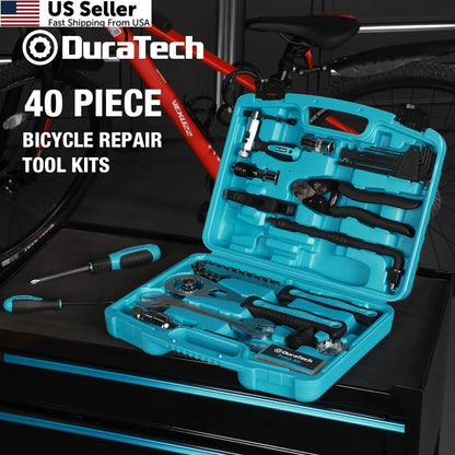 40-Piece Bike Repair Kit for Universal Use (Compact 3.5 x 1.5 x 0.5 inches)