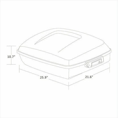 Chopped Trunk with LED Brake Tail Light for Harley Touring Electra Glide (2014–2026)