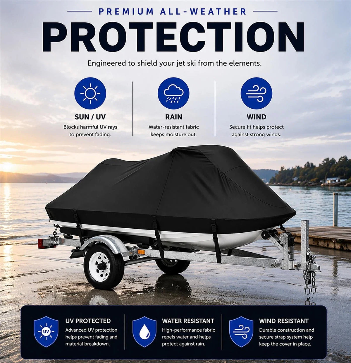 Jet Ski Cover for Sea Doo RXT-X 260 (2013–2015) All Weather
