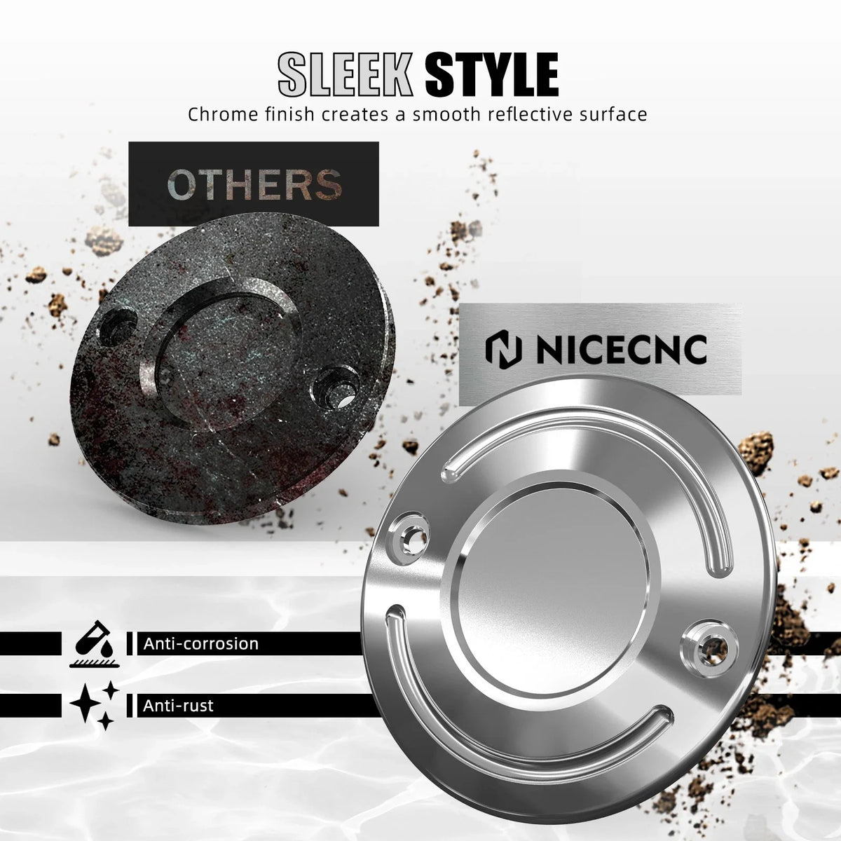Chrome Timer Cover Cap Protector for Harley Iron 1200 XL1200NS Iron 883 XL883N (2014–2023)