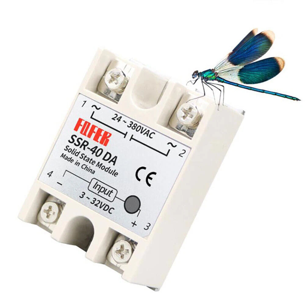 Solid State Relay Module SSR-25/40/60/80/100DA for DC-AC (Single-Phase)