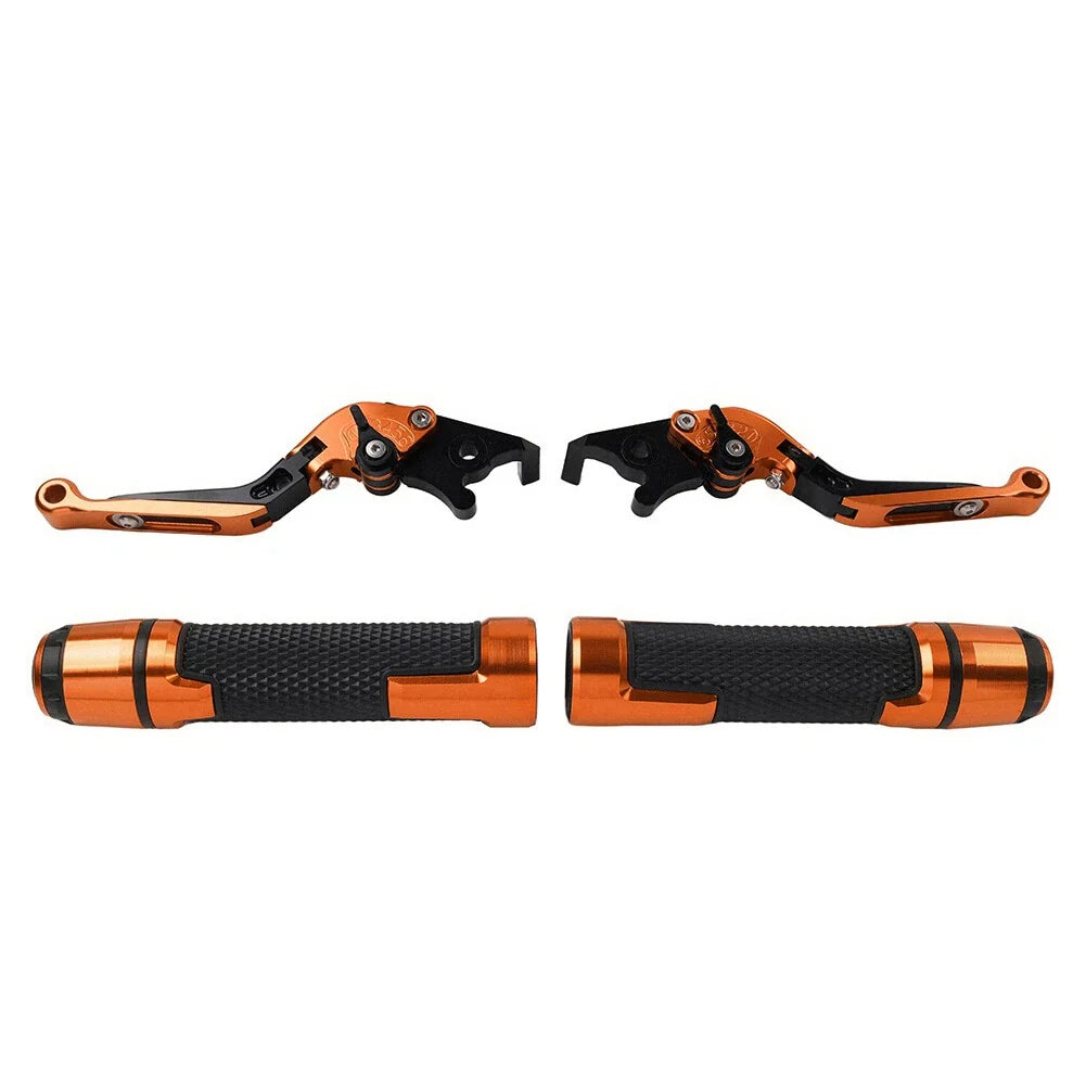Set of 2 Orange Extendable Brake Clutch Levers for Suzuki GSXR150 (2017–2023)