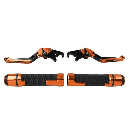 Set of 2 Orange Extendable Brake Clutch Levers for Suzuki GSXR150 (2017–2023)