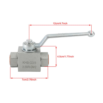 2 Way Hydraulic Ball Valve 3/8" NPT Female for High Pressure (I020-A024)