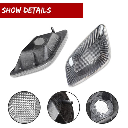 Set of 4 Clear Side Marker and Turn Signal Lights for Jeep Wrangler TJ