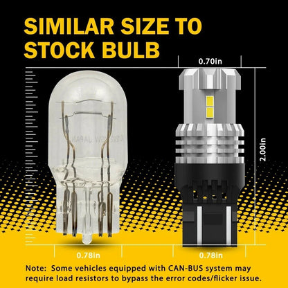 7443 LED Reverse Backup Light Bulbs for AUXITO (Error Free)