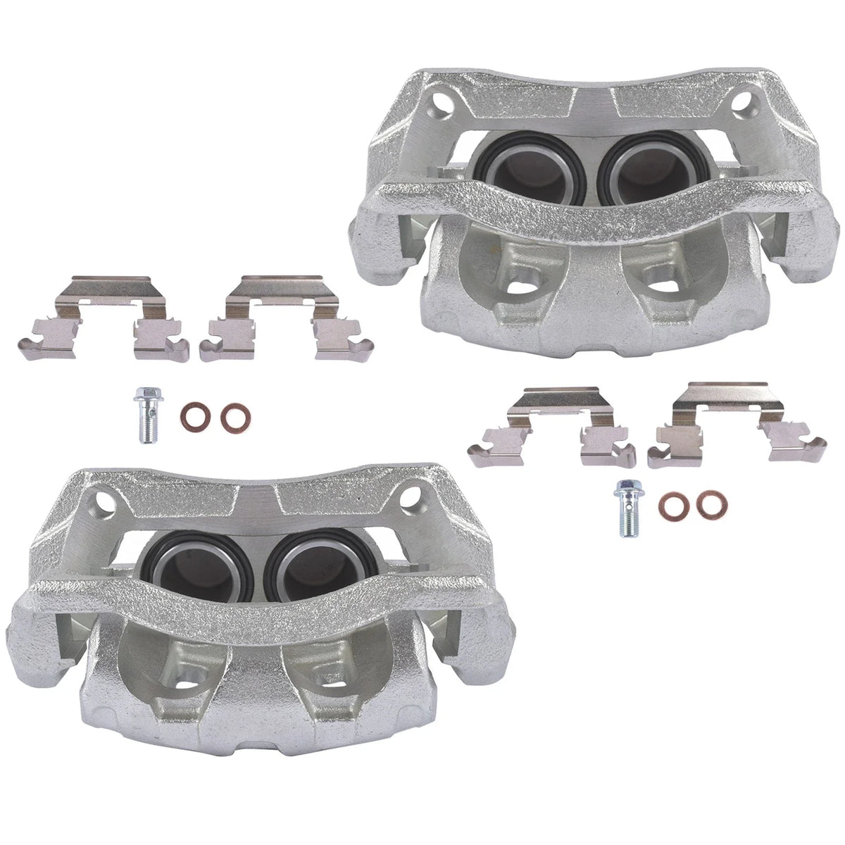 Set of 2 Front Disc Brake Calipers with Brackets for Honda