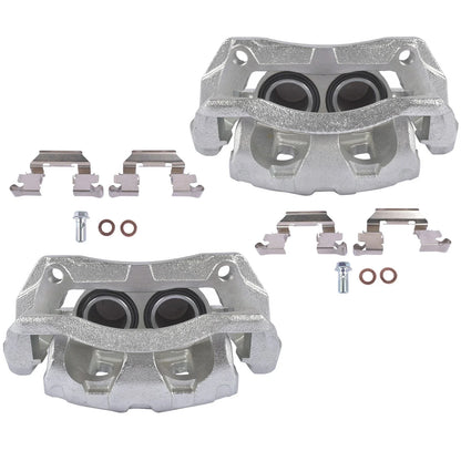 Set of 2 Front Disc Brake Calipers with Brackets for Honda