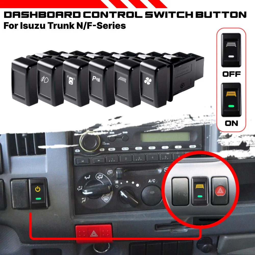 Dashboard Control Switch Button for Isuzu F-Series N-Series