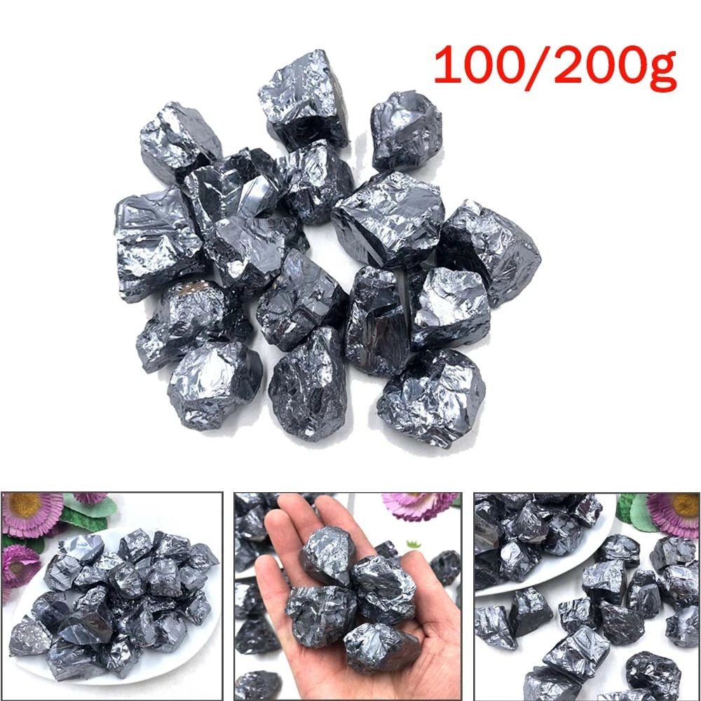 Natural Terahertz Raw Stone Quartz Crystal Healing Gemstones Lot
