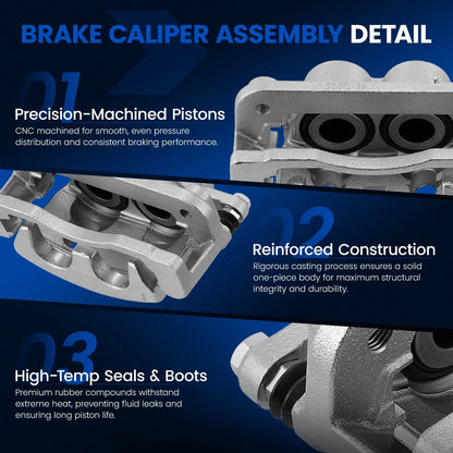 Front Brake Calipers with Bracket for GMC Yukon Tahoe (2007–2020)