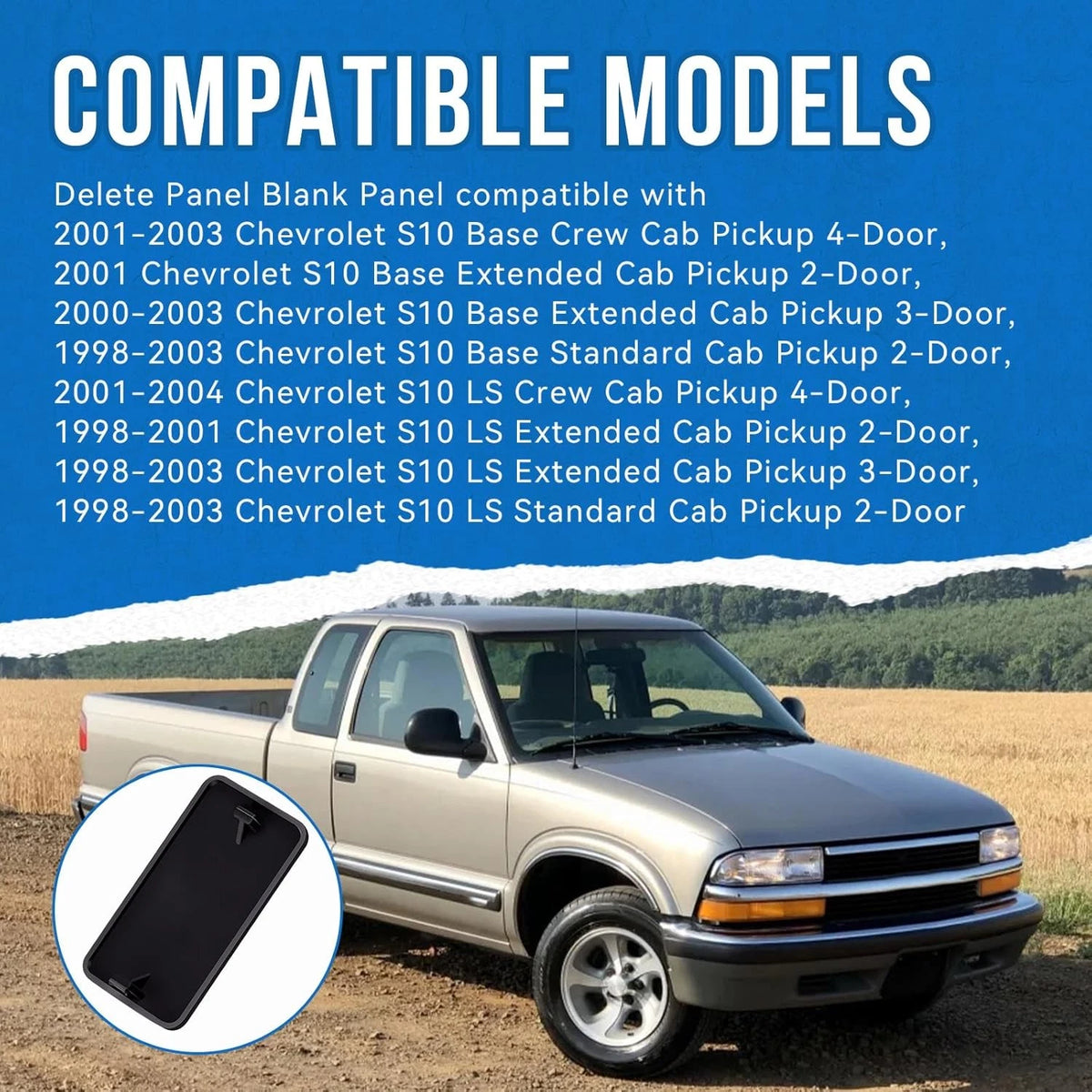 Switch Delete Plate for Chevrolet (1998–2004) 15741365