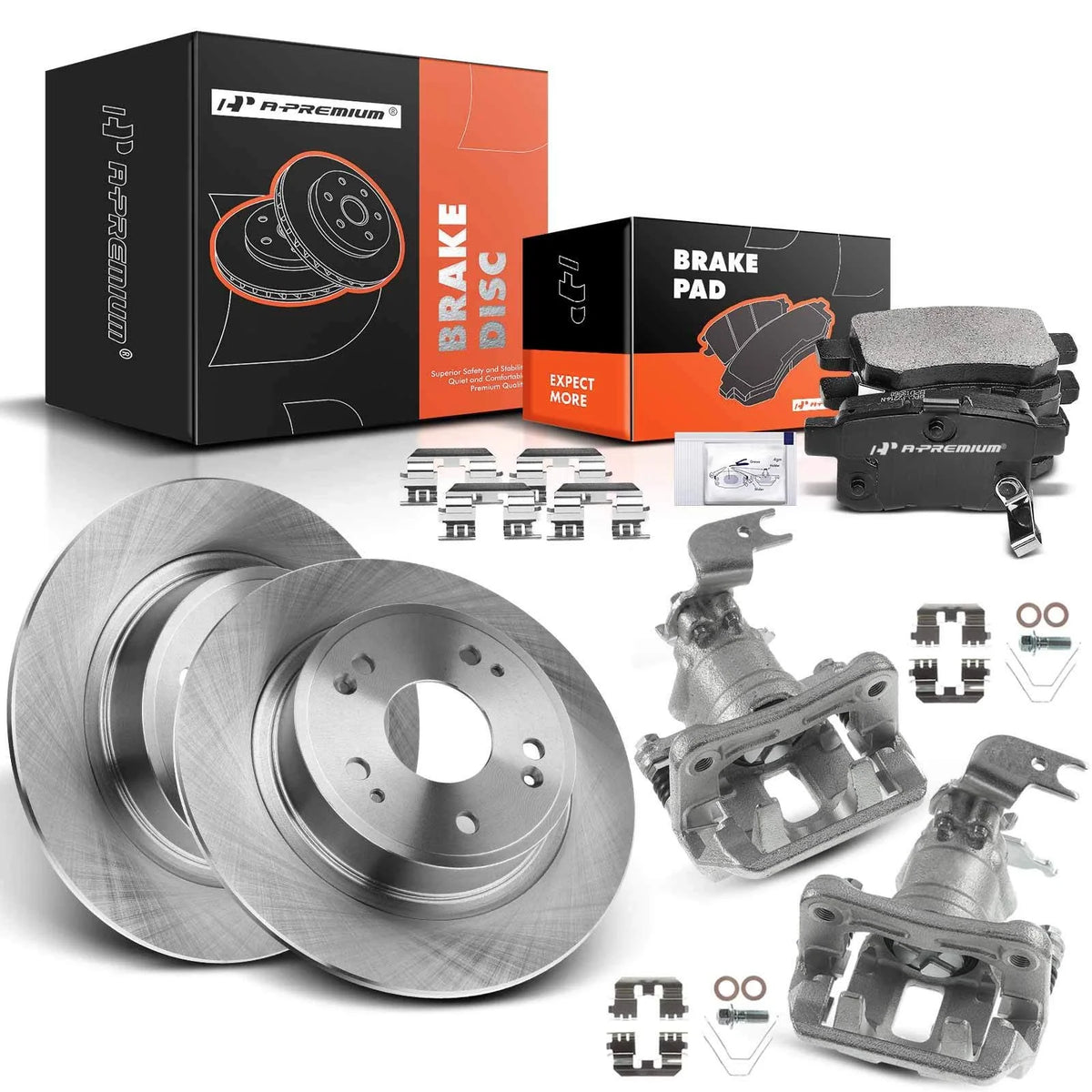 Set of 8 Rear Disc Brake Rotors & Pads for Honda Accord (2013–2017)