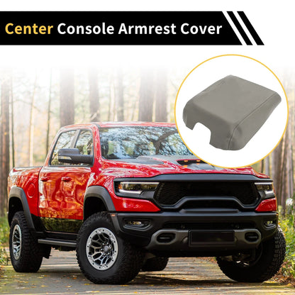 Console Lid Armrest Cover for Ford F-150 (2015–2020) Microfiber Leather Grey