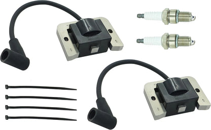 2-Pack Ignition Coil Module with Spark Plugs for Kohler Engine Upgrade
