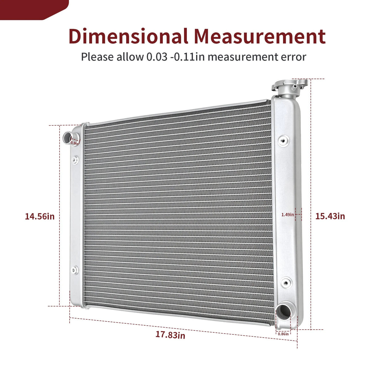 High Performance Aluminium Radiator for Polaris General 1000 4 (2017–2022, 2025) 1241135, 1241123