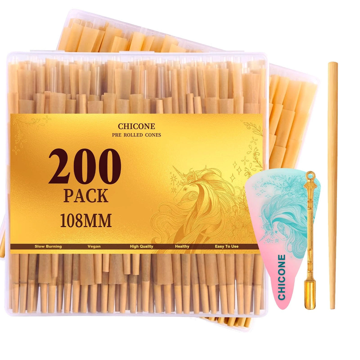 200 Pack Cones Rolling Paper 108mm Preroll