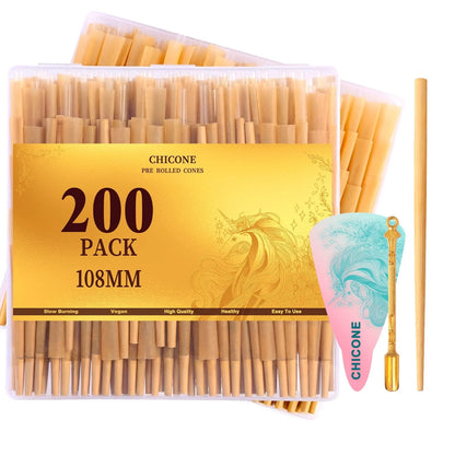 200 Pack Cones Rolling Paper 108mm Preroll
