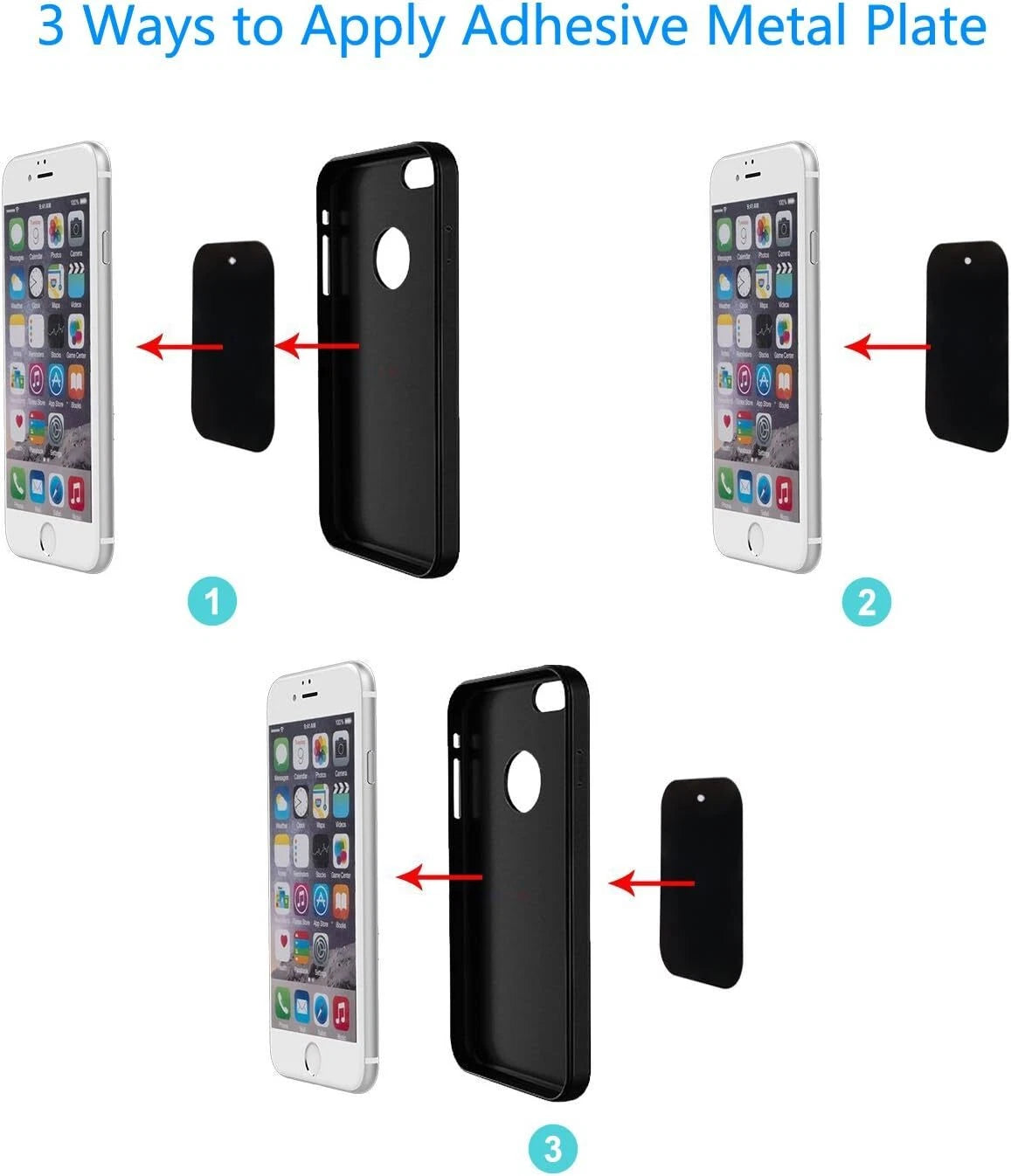 Metal Plates Adhesive Stickers for Magnetic Car Mount Phone Holder