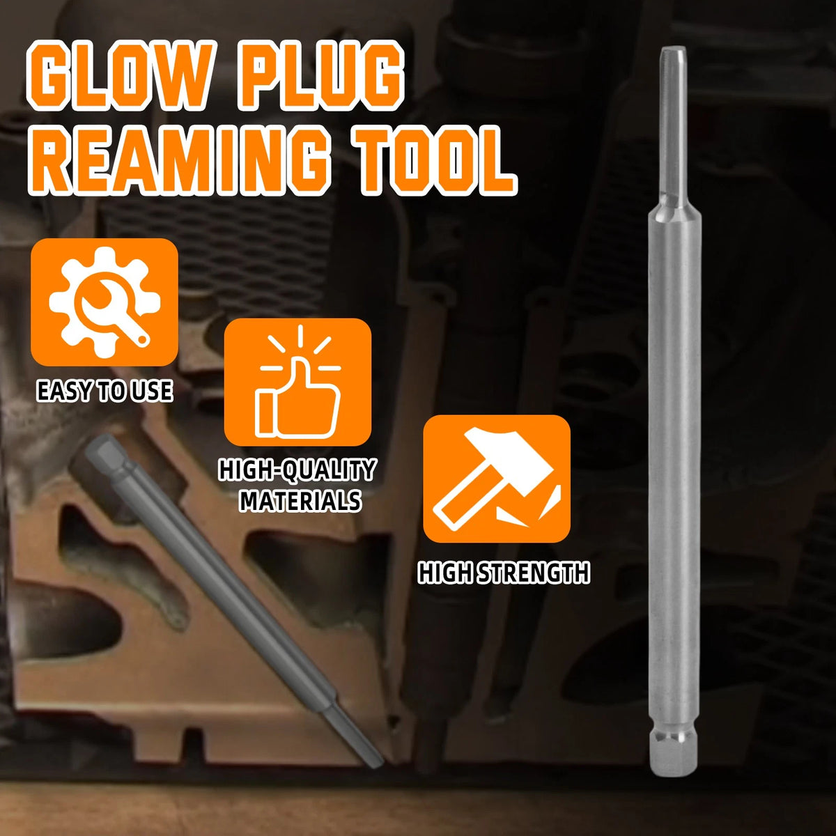 Glow Plug Bore Reaming Tool for Duramax 6.6L 3.0L 2.8L 1.6L (2001–2025)