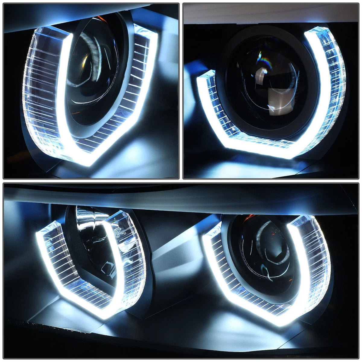 U-Halo Blue LED Headlight Lamps for BMW E90 3-Series (2006–2008)
